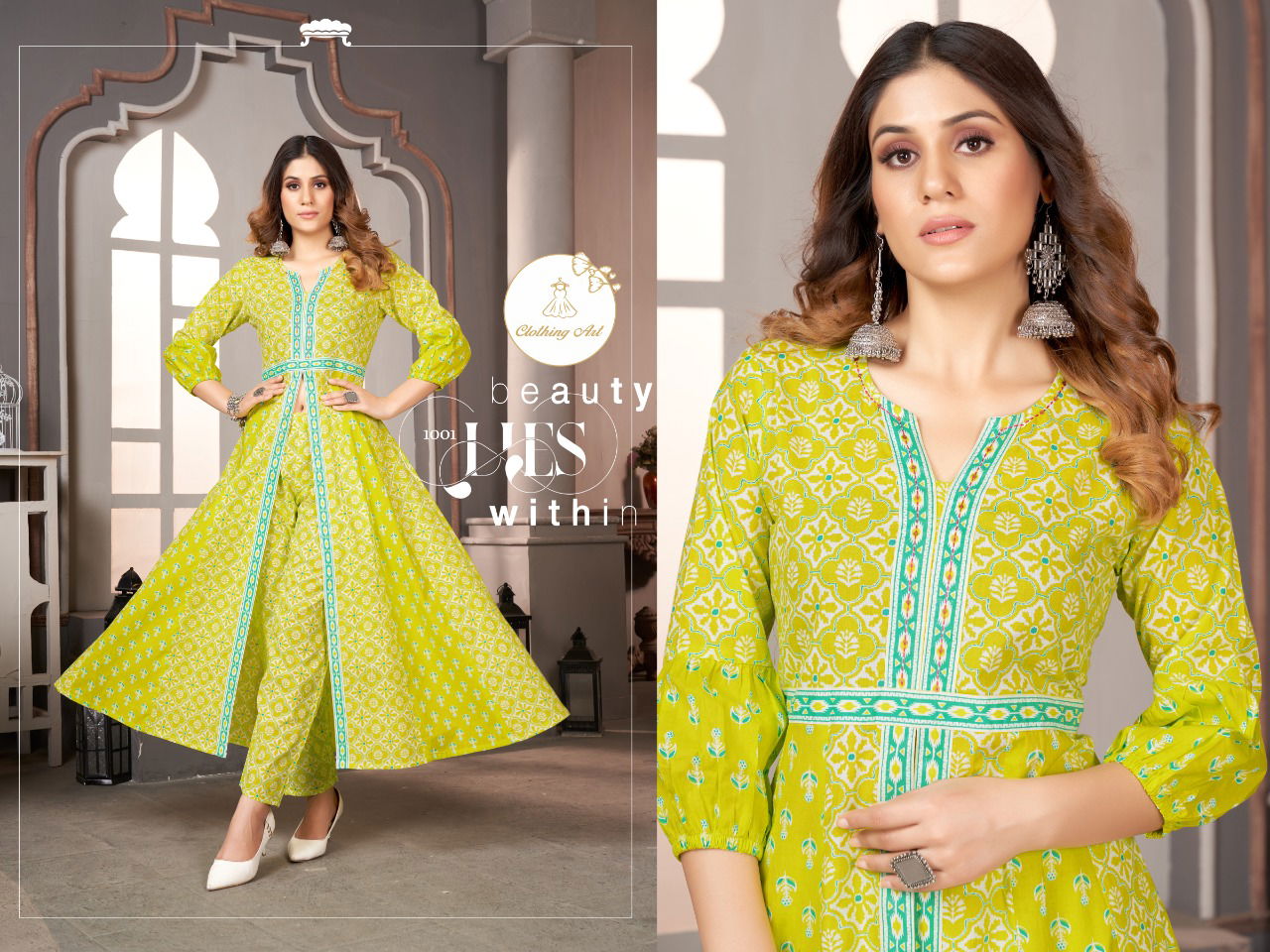 Nykaa 02 Fancy Party Wear Wholesale Anarkali Kurti With Bottom
